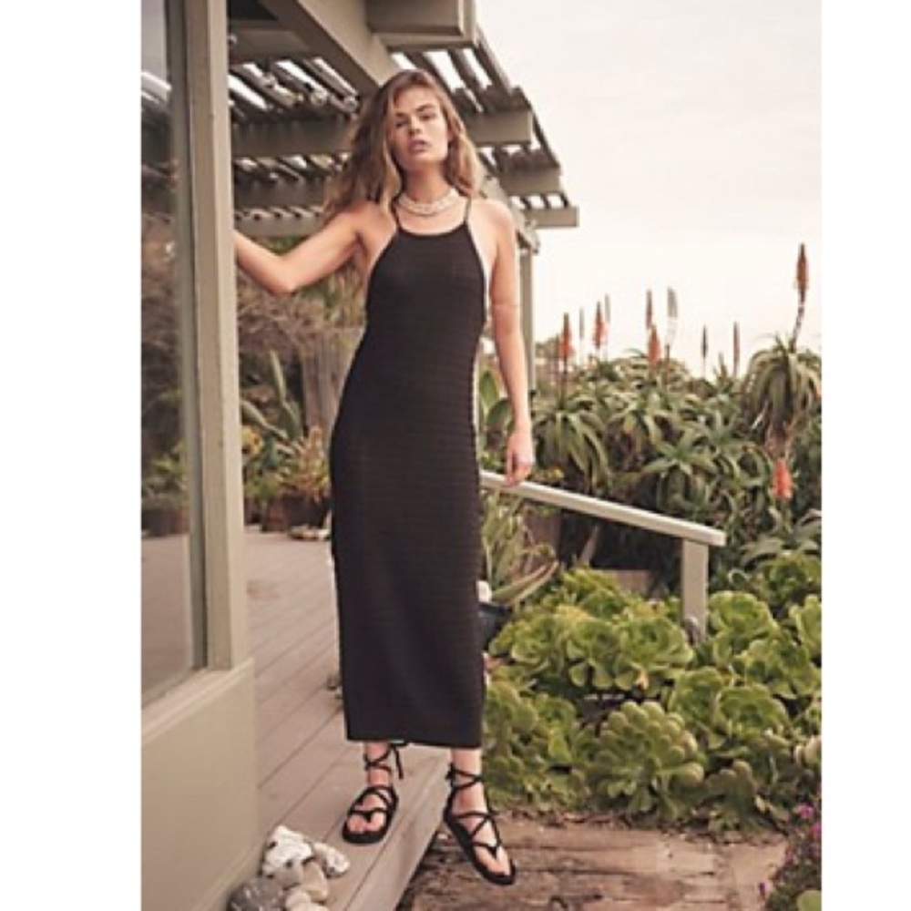Black free people sweater dress.
